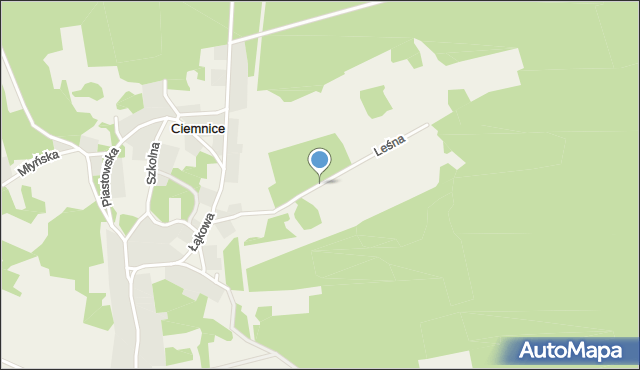 Ciemnice, Leśna, mapa Ciemnice