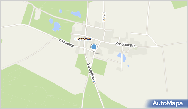 Cieszowa, Leśna, mapa Cieszowa