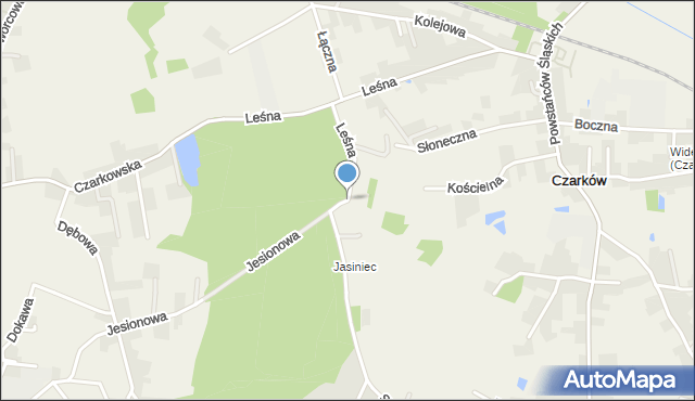 Czarków gmina Pszczyna, Leśna, mapa Czarków gmina Pszczyna