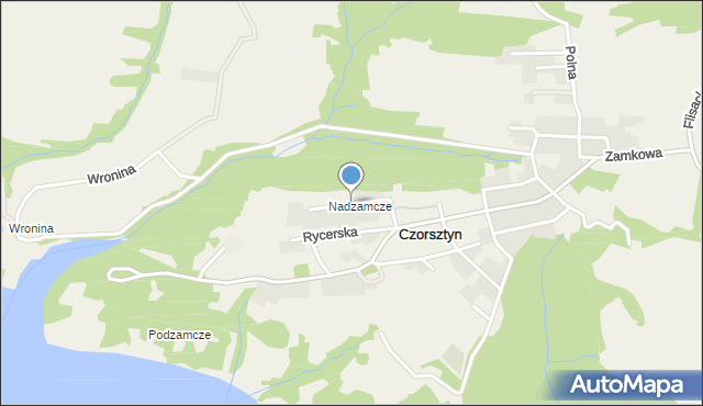 Czorsztyn, Leśna, mapa Czorsztyn