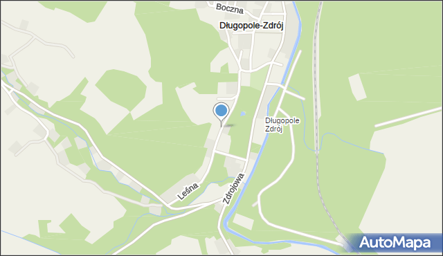 Długopole-Zdrój, Leśna, mapa Długopole-Zdrój