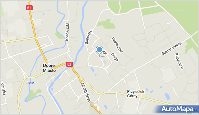 Dobre Miasto, Legionów, mapa Dobre Miasto