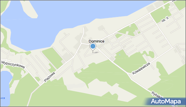 Dominice, Letniskowa, mapa Dominice