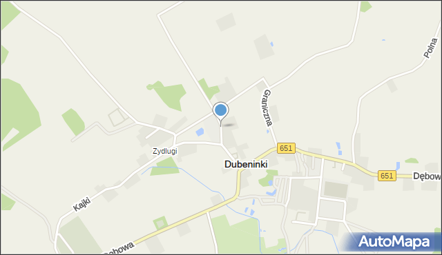 Dubeninki, Leśna, mapa Dubeninki