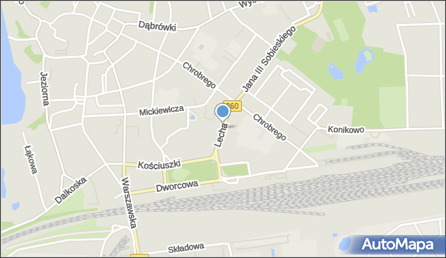 Gniezno, Lecha, mapa Gniezna