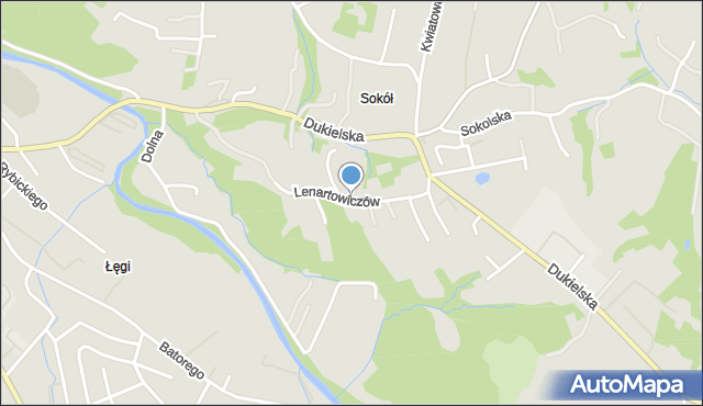 Gorlice, Lenartowiczów, mapa Gorlic