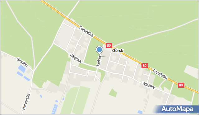 Górsk, Leśna, mapa Górsk