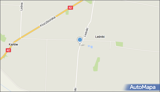 Gorzów Śląski, Leśniki, mapa Gorzów Śląski