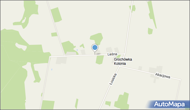 Grochówka, Leśna, mapa Grochówka