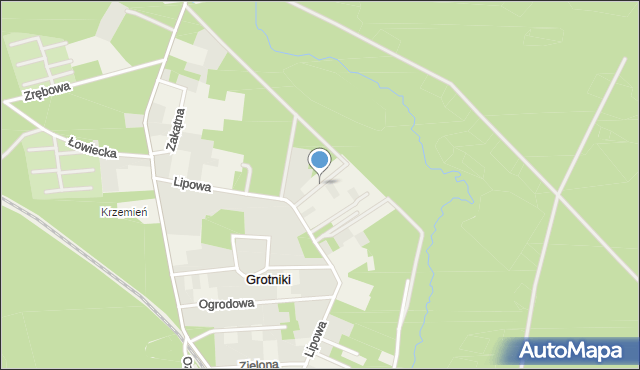 Grotniki gmina Zgierz, Leśna, mapa Grotniki gmina Zgierz