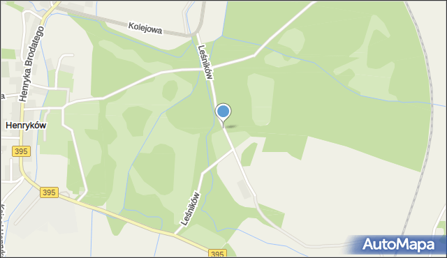 Henryków gmina Ziębice, Leśników, mapa Henryków gmina Ziębice