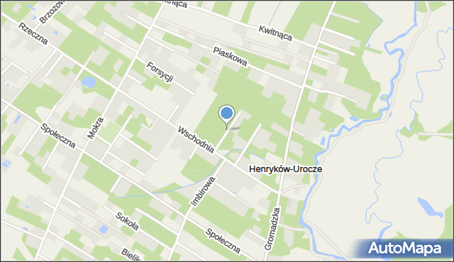 Henryków-Urocze, Leszczynowy Lasek, mapa Henryków-Urocze