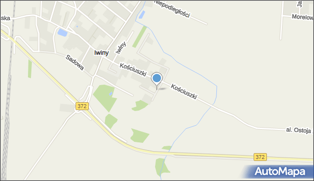 Iwiny gmina Siechnice, Leśna, mapa Iwiny gmina Siechnice