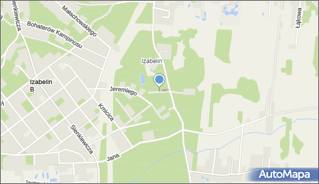 Izabelin B, Leśniczówki, mapa Izabelin B