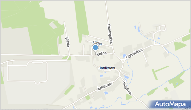 Janikowo gmina Swarzędz, Leśna, mapa Janikowo gmina Swarzędz