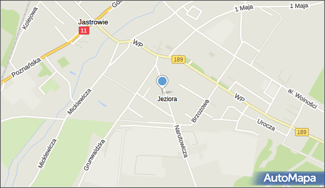 Janinów gmina Jastrowie, Leśnictwo Jeziora, mapa Janinów gmina Jastrowie