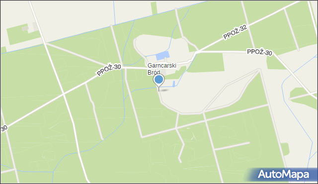 Janinów gmina Lubasz, Leśnictwo Garncarskibród, mapa Janinów gmina Lubasz