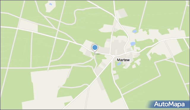 Janinów gmina Tuczno, Leśnictwo Martew, mapa Janinów gmina Tuczno