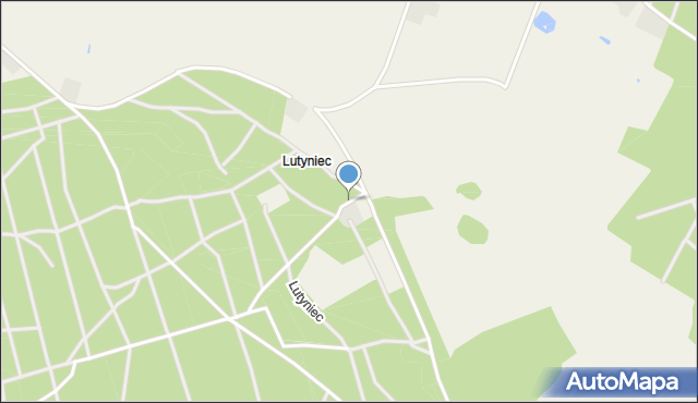 Janinów gmina Wronki, Leśnictwo Lutyniec, mapa Janinów gmina Wronki