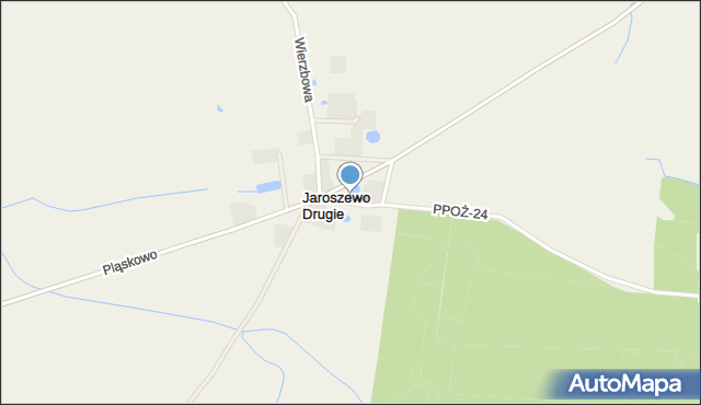 Jaroszewo Drugie, Leśna, mapa Jaroszewo Drugie