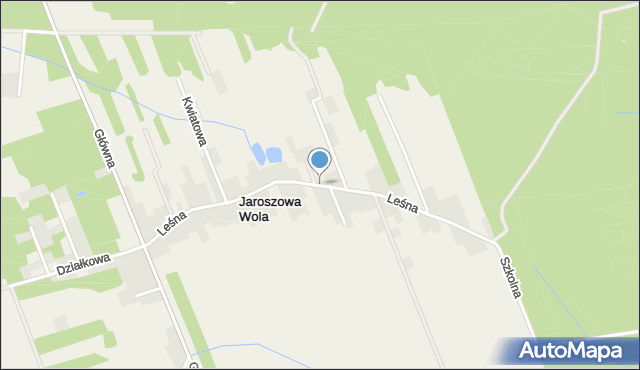 Jaroszowa Wola, Leśna, mapa Jaroszowa Wola