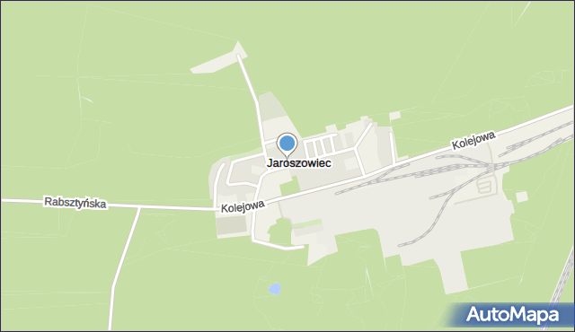 Jaroszowiec, Leśna, mapa Jaroszowiec