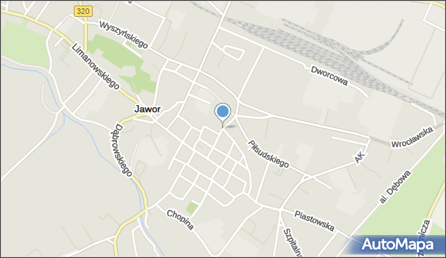 Jawor, Legnicka, mapa Jawor