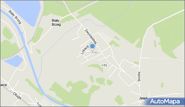 Jaworzno, Łęgowa, mapa Jaworzno