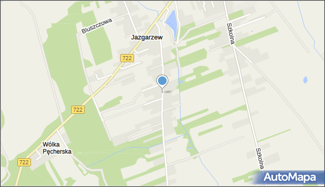 Jazgarzew, Leśna, mapa Jazgarzew