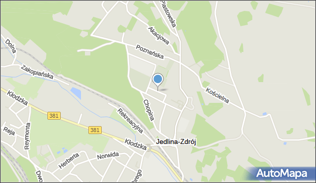 Jedlina-Zdrój, Leśna, mapa Jedlina-Zdrój