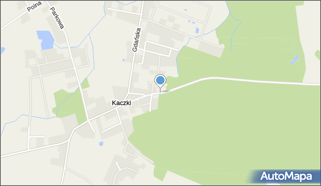 Kaczki, Leśna, mapa Kaczki