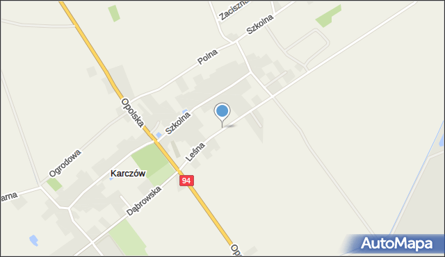 Karczów gmina Dąbrowa, Leśna, mapa Karczów gmina Dąbrowa