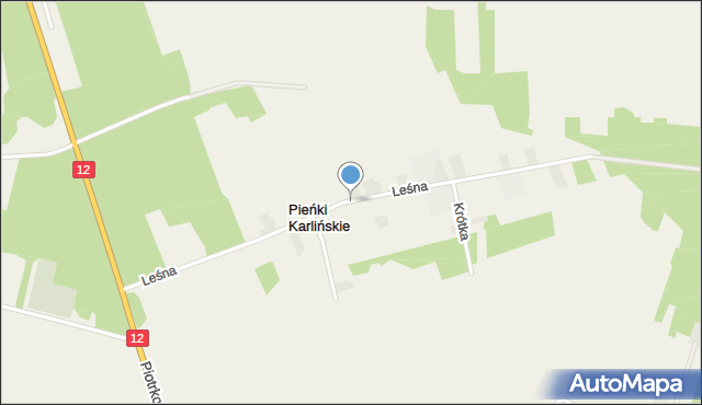 Karlin gmina Moszczenica, Leśna, mapa Karlin gmina Moszczenica