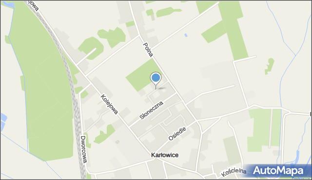 Karłowice gmina Popielów, Leśna, mapa Karłowice gmina Popielów