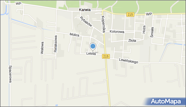 Karwia, Letnia, mapa Karwia