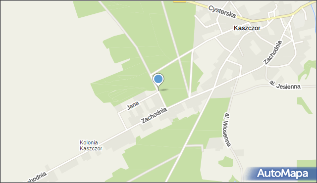 Kaszczor, Leśna, mapa Kaszczor