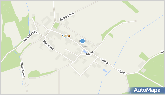 Kątna, Leśna, mapa Kątna