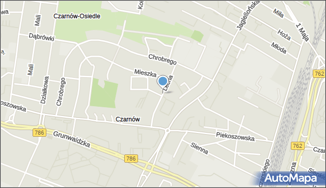 Kielce, Lecha, mapa Kielc