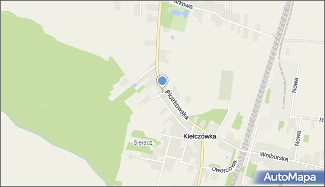 Kiełczówka, Leśna, mapa Kiełczówka