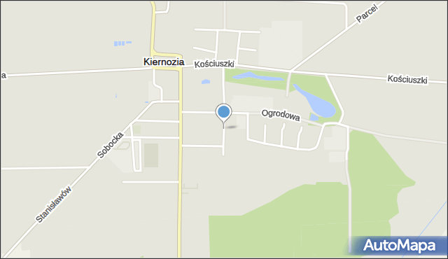 Kiernozia, Leśna, mapa Kiernozia