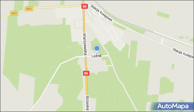 Kleszczele, Leśna, mapa Kleszczele