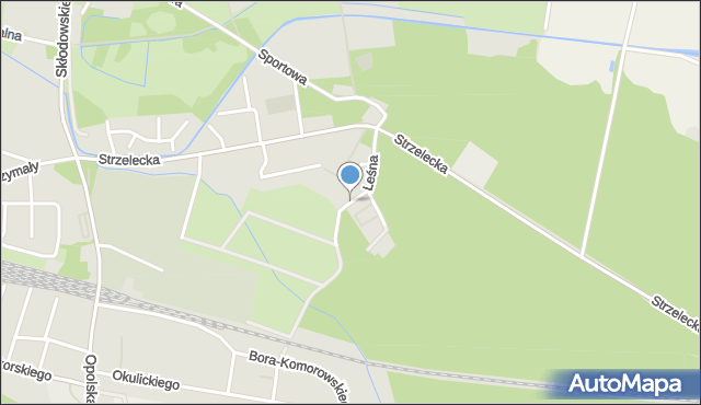 Kluczbork, Leśna, mapa Kluczbork