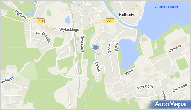 Kolbudy, Leśna, mapa Kolbudy