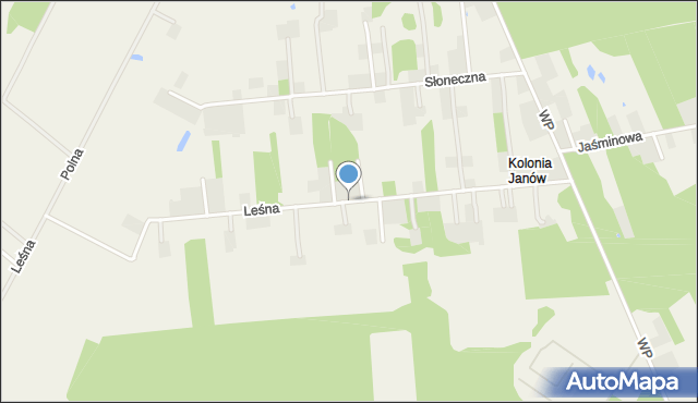 Kolonia Janów gmina Mińsk Mazowiecki, Leśna, mapa Kolonia Janów gmina Mińsk Mazowiecki
