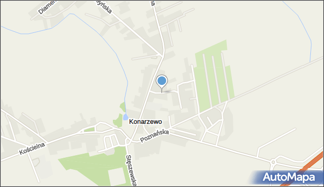 Konarzewo gmina Dopiewo, Letnia, mapa Konarzewo gmina Dopiewo