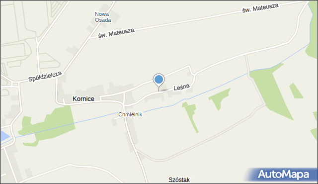 Kornice, Leśna, mapa Kornice