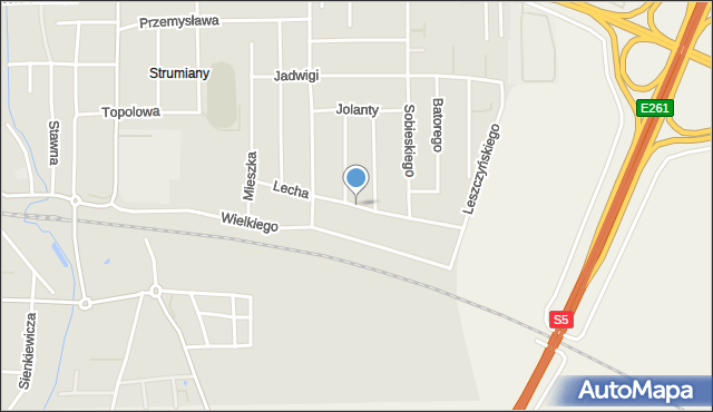 Kostrzyn powiat poznański, Lecha, mapa Kostrzyn powiat poznański