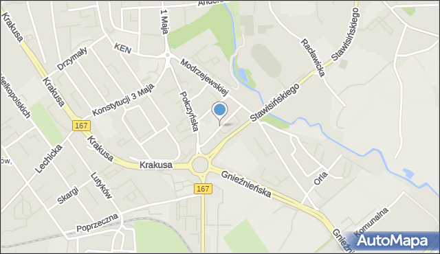 Koszalin, Legnicka, mapa Koszalina