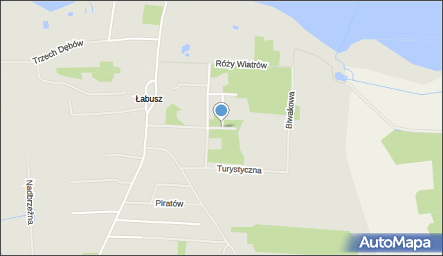 Koszalin, Letnia, mapa Koszalina