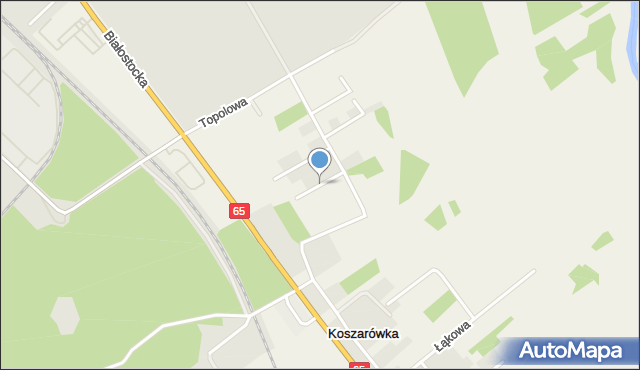 Koszarówka gmina Grajewo, Leśna, mapa Koszarówka gmina Grajewo